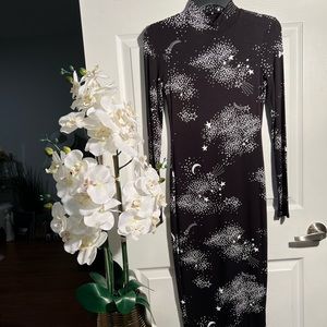 Bar III - High kneck long sleeve Bodycon Dress